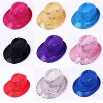 Childrens performance hat boy jazz dance costume sequin hat girl childrens stage competition accessories hat