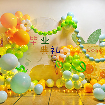 Senteo Kindergarten Lovely Graduation Ceremony Balloon Decoration Classroom Scene Placement Suit Animal Poster School Year