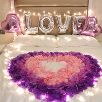 Romantic anniversary birthday surprise scene decoration Room decoration Valentines Day hotel Boys Girlfriend Couple