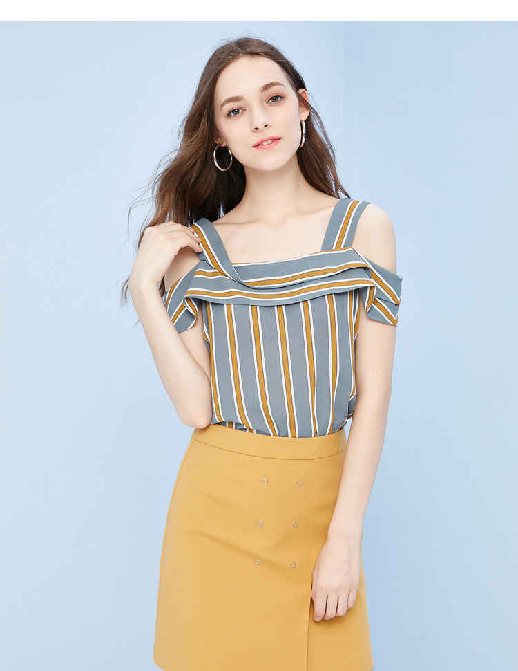 佳人苑短袖一字领t恤女2018夏装新款时尚套头显瘦百搭女士上衣