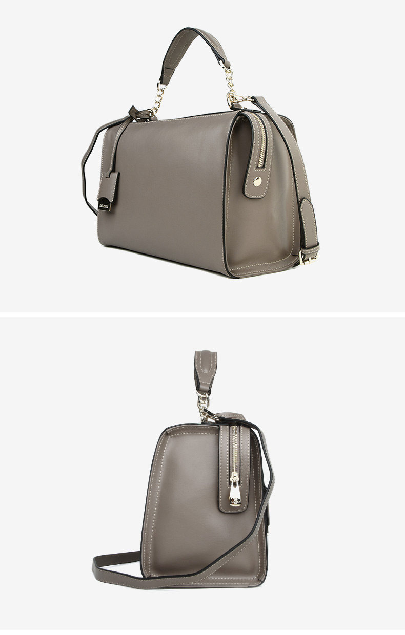 圣大保罗polo女包手提女士单肩包斜挎大包新款包包简约大容量(枣红色)