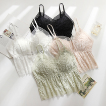 Lace beauty back core bra in one gathering red blast inside and wiped bras with bras worn outside