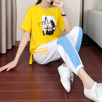 Pregnant women spring and summer suit fashion summer pregnancy new foreign atmosphere hot mother personality out net red two-piece set