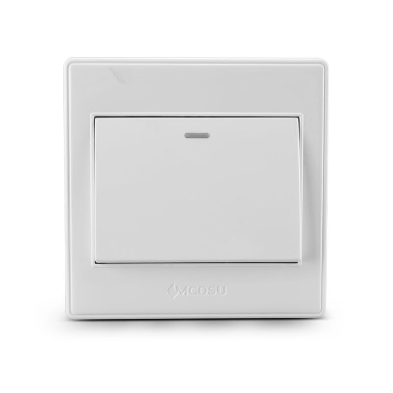 86暗装楼梯一开双联单开双控开关床头一位单联双控开关插座面板m7