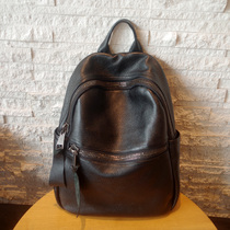 Leather shoulder bag womens large capacity soft leather head layer cowhide 2021 new leather foreign trade all leather mens double shoulder backpack