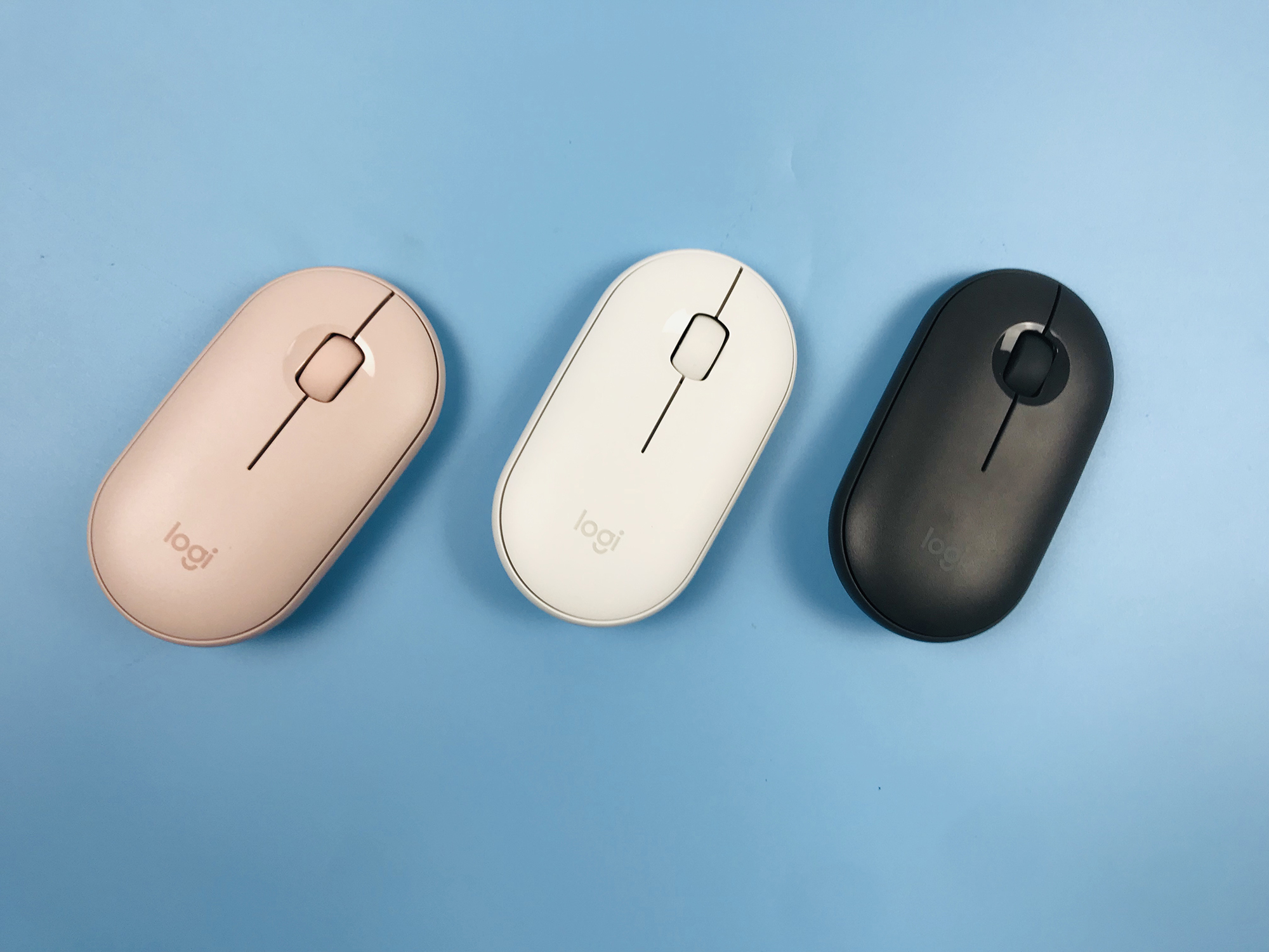 罗技pebble鹅卵石无线蓝牙静音鼠标轻薄台式笔记本mac苹果家用商