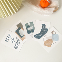 Nordic ins abstract art modern minimalist art retro girl card decoration bedroom dormitory background wall