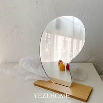 Korean ins style simple niche irregular mirror bedroom desktop makeup mirror creative decoration photo props