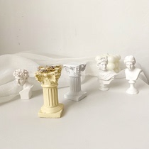 Ins wind Roman column mini David figure plaster statue European retro Renaissance decoration shooting props