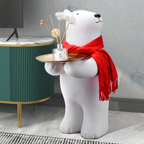Light luxury home living room decorations ornaments polar bear Net Red landing large welcome tray housewarming new home gifts
