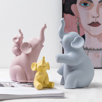 Nordic creative elephant ornaments furnishings home living room childrens room soft decoration model room decorations birthday gifts