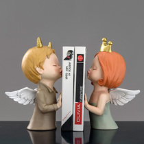 Nordic couple Angel book block ornaments home study bookcase office desktop creative decorations personality decoration