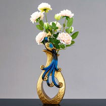 Creative retro light luxury phoenix vase crafts ornaments living room flower arrangement home European dining table furnishings
