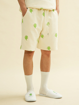 Candymade 21ss NATURE series summer couple full print frog beige casual five-point shorts