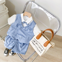 Year Old Dress Male baby Summer boy Childrens age Feast 100 days Little Western-style birthday One Inn Wind