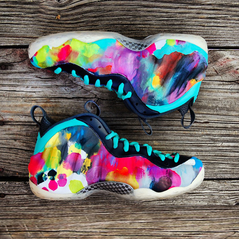 【果实谧语】custom球鞋定制 七彩喷 喷泡定制 球鞋diy 手绘