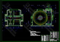 Motor-driven winch design with CAD drawing and description mechanical drawing design