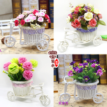 Simulation pot flower fake flower small float ornament Small bonsai desktop decoration flower mobile phone shop counter ornament ornament