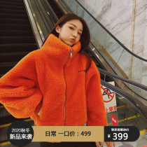 2020 New Granules Cashmere Coat Womens Fur High Neck Lamb Hair Coat Young Short Skin