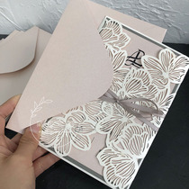 Wedding invitations to wedding invitations to wedding creative hollow lace personalized custom European invitation letter laser cut