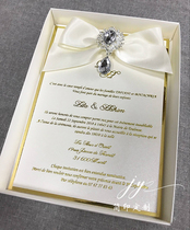 Full custom European invitation with box invitation wedding stamping wedding wedding posts