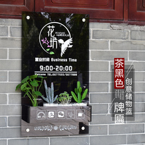 Net red Korean business hours card Acrylic advertising display plaque signboard custom coffee shop door card custom