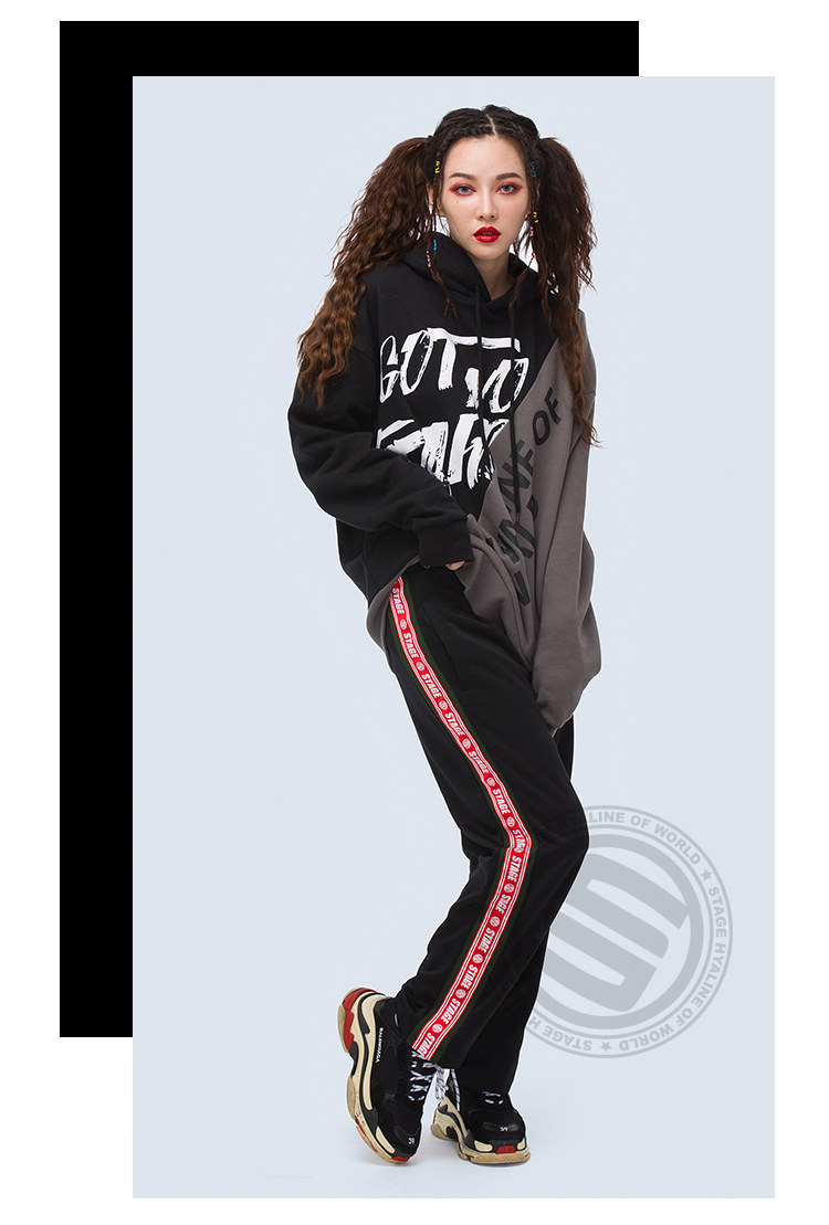 stage 潮牌 街头风 侧线织带 百搭休闲运动长裤 男女同款 情侣款