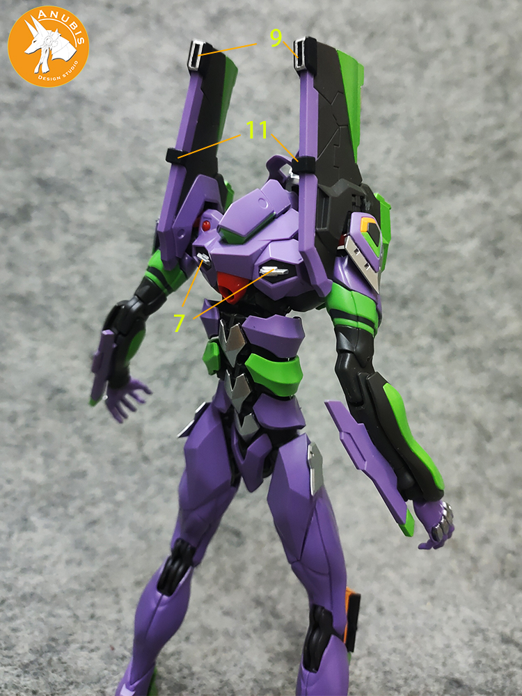 包邮anubis 阿努比斯 rg 福音战士 eva初号机 细节改件补件gp019