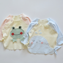 Newborn birth clothes newborn baby cotton half-back coat boneless baby monk dress summer and autumn coat thin