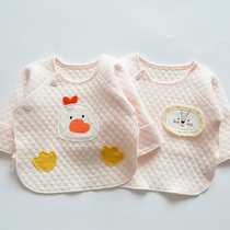 0-2 months baby coat newborn half back clothes baby monk clothing spring and autumn cotton warm and thick bottom clothes