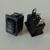 DIY Car Square Switch Three Gear 220V Electrical Circuit Retrofit Power Black 3 Stalls 3 Feet Button New