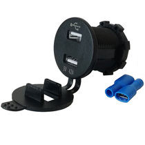 Car retrofit USB on-board charger with voltage monitoring table number of blue light motorcycle Yacht Universal New