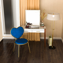 Nordic gold wrought iron chair Bar Cafe lounge chair backrest velvet chair dressing table manicure bench