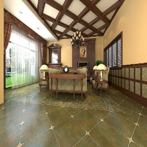 Marco Polo tiles Antique tiles Living room floor tiles Pastoral floor tiles Retro tiles accessories Corner flower ground line corner