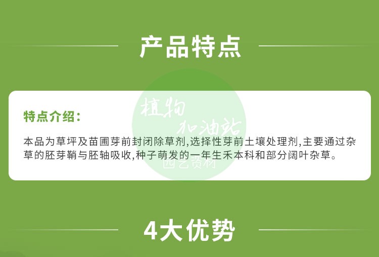 国光65%氨氟乐灵草坪花卉苗木绿篱 封闭除草剂封草 土壤封闭