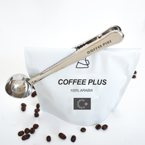 304 stainless steel coffee spoon coffee powder sealing clip measuring spoon coffee appliance clip coffee measuring bean spoon bag clip