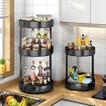 360 multi - function rotating rack kitchen flask frame stainless steel large metal holding 3 layers