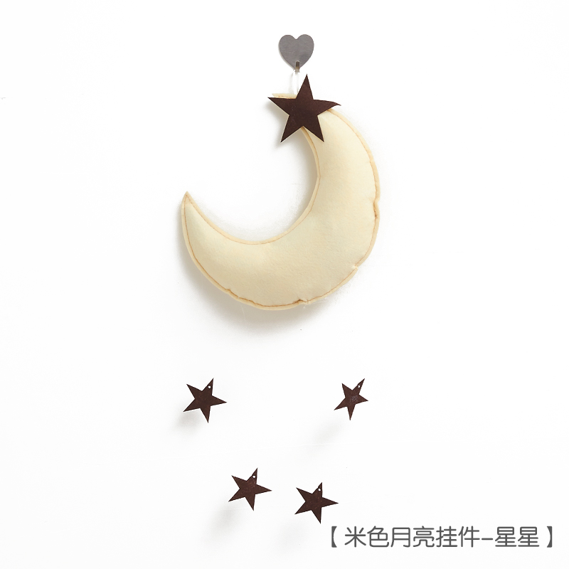 nono love girl heart handmade clouds and moon three-dimensional ornaments ins room dormitory wall decoration pendant