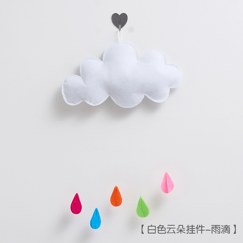 nono love girl heart handmade clouds and moon three-dimensional ornaments ins room dormitory wall decoration pendant
