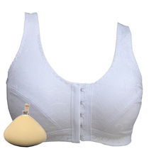 Yimei front buckle without steel ring Professional postoperative care vest breast prosthesis bra 8105