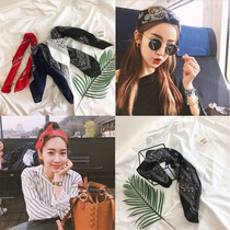 chic wind Bohemia Net red hair band Korean ribbon headdress sweet ins headscarf Mori female line Joker hair accessories