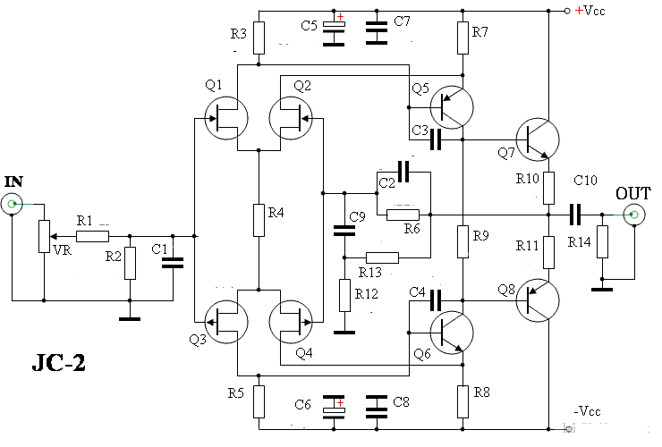 马克*jc-2线路 hifi甲类发烧前级前置放大器 场管输入 金封甲类