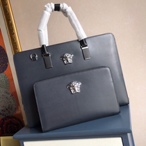 2021 new mens handbag code lock genuine leather briefcase Business computer bag Mens and mens head briefcase