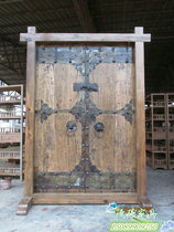 YQ056 old elm door entrance door solid wood door mansion door courtyard door antique door villa double door