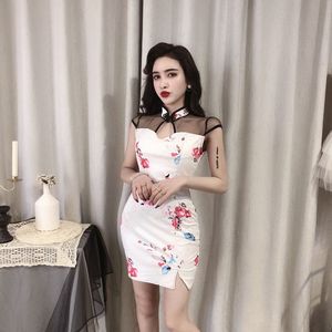 Night Shop New Sexy Colors Modified Short Cheongsam dress 