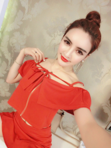 One neck off shoulder short top shorts skirt Fashion Chiffon suit