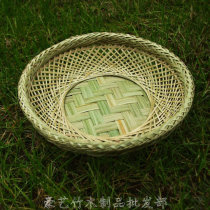 Handmade bamboo woven green scoreless paint-free environmental protection bamboo basket fruit basket fruit basket coffee table decorative ornaments