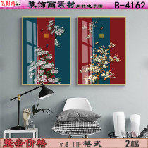 New Chinese Classical Zen Flower and Bird Painting Decorative Painting Material HD Gallery Picture