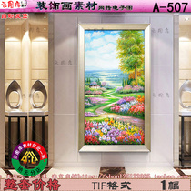 European-style rural pastoral road landscape oil painting decorative painting material porch aisle hanging painting material HD Gallery