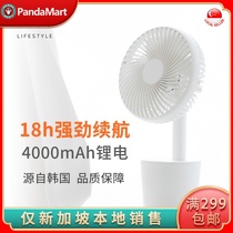 VKV Mini small fan office desktop mute big wind usb car fan Singapore local shipping